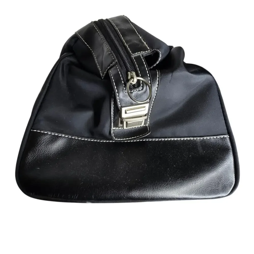 Vintage 90s Estee Lauder Men Black Travel Duffel Bag Weekender GWP
